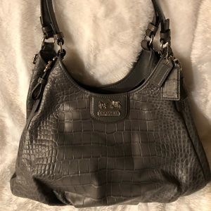 Coach Maggie Madison embossed croc purse handbag
